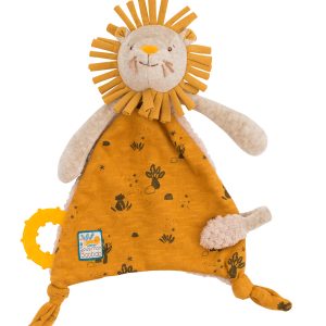 DOUDOU ATTACHE-TÉTINE LION « SOUS MON BAOBAB »
