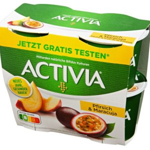 Activia Pêche-Fruits Passion Danone 4x 115g
