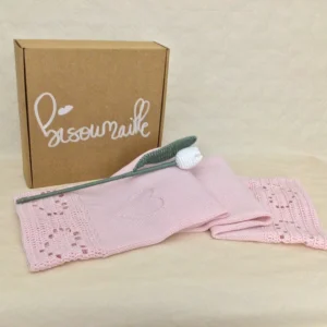 Coffret Couverture et fleur DOUDOU – Rose pâle