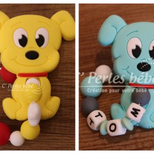 Hochet silicone Chien
