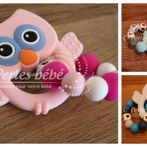 Hochet silicone chouette