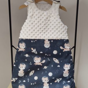Gigoteuse hiver 0-6 mois Tissu exclusif renard / Minky ecru