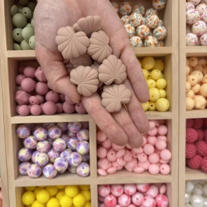 lot de 10 perles feuille romantique