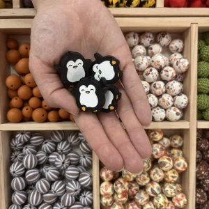 lot de 10 perles pingouin