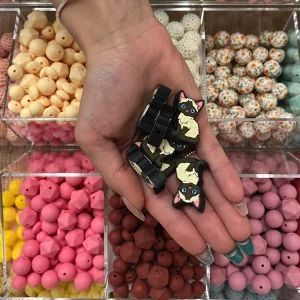 lot de 10 perle chat