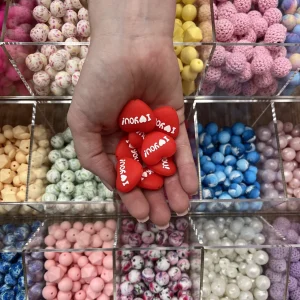 Lot de 10 perles I love You