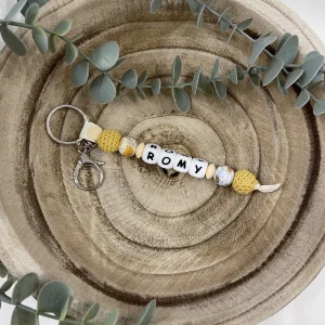 Porte-clé printemps doré