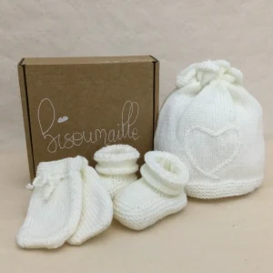 Coffret Box Naissance Valise MATERNITE – Blanc