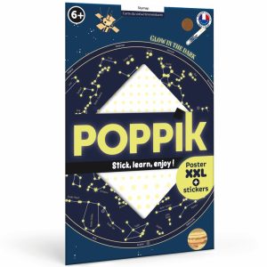 Poster pédagogique + 640 stickers ÉTOILES PHOSPHORESCENTES (7 ans et +)
