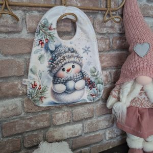 Bavoir de Noël Bonhomme de Neige