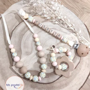 Coffret trio collier d’allaitement fleurie