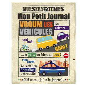 Livre bébé en tissu LES VÉHICULES (dès 3 mois)