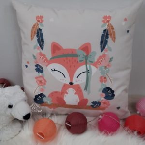 Coussin Carré Renard Roux Bohème