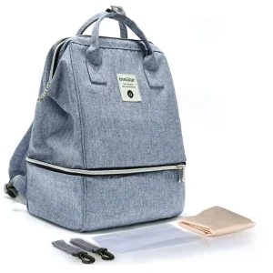 Sac À Langer À Dos Bleu Jeans
