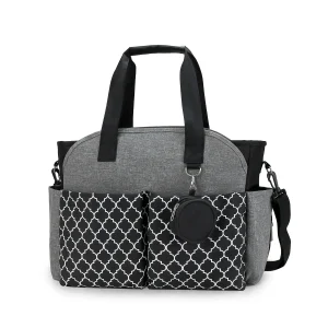 Sac À Langer Avec Bandoulière Gris-noir