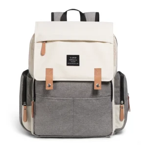 Sac À Langer Bicolore Beige Gris