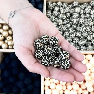 Lot de 10 perles léopard – existe en plusieurs formes