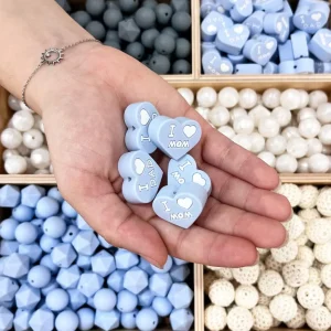 Perle I love mom and dad en silicone – existe en plusieurs couleurs