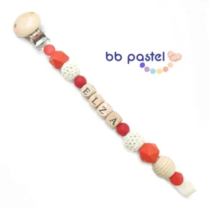 Attache tétine rouge