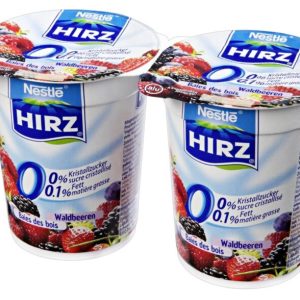 Yogourt Baies des Bois 0% HIRZ Nestlé 180g 2 X