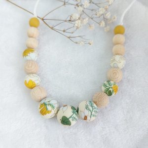 Collier allaitement en bois et silicone alimentaire