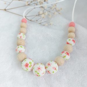 Collier allaitement en bois et silicone alimentaire
