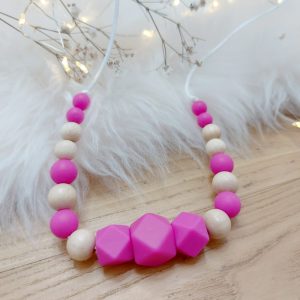 Collier allaitement en bois et silicone alimentaire