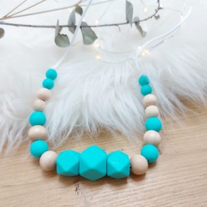 Collier allaitement en bois et silicone alimentaire