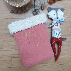 Couverture bébé brodée 60 X 75cm