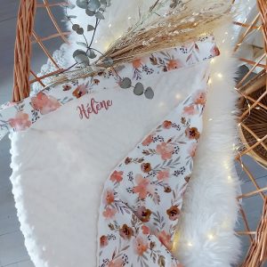 Couverture bébé brodée 60 X 75cm