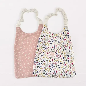 Duo de bavoirs serviettes Fleur
