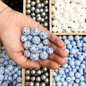 Lot de 10 perles fleur de coton – existe en plusieurs formes