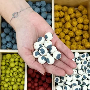 Lot de 10 perles éléphant – lion – renard