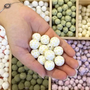 Lot de 10 perles fleur printanière – existe en plusieurs formes