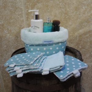 Panier Lingettes – Pois ciel