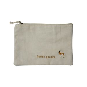 Pochette en coton bio « petite gazelle »
