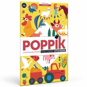 Poster pédagogique + 58 stickers À LA FERME (3+)