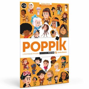 Poster Quelle Histoire + 46 stickers FEMMES CÉLÈBRES (7-12 ans)