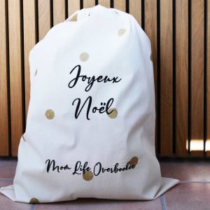 Hotte de noël chic personnalisable